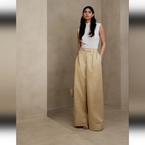 NWT BANANA REPUBLIC CRUISE WIDE LEG PANTS $140 SIZE 8